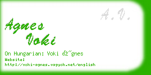 agnes voki business card